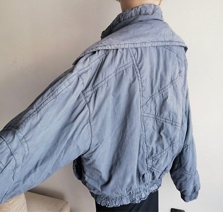 l Beden gri Renk Vintage Bomber mont