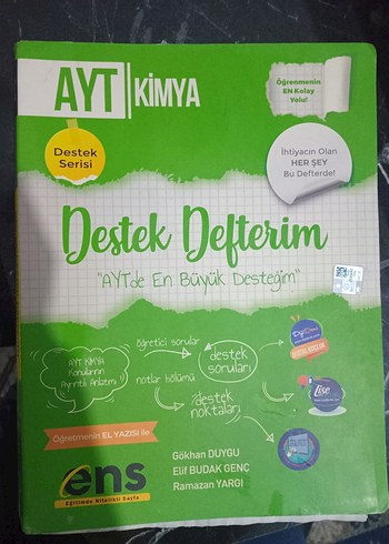 AYT Kimya Destek Serisi - Destek Defterim