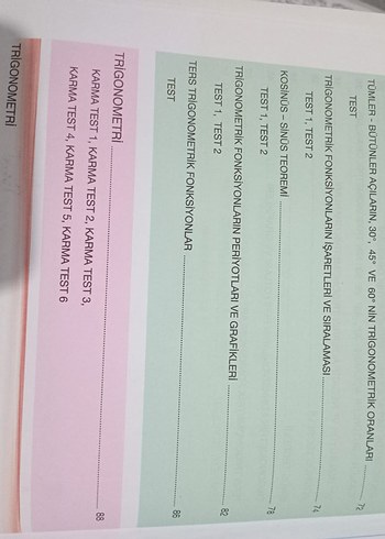  Trigonometri Kazanım Merkezli Soru Kitapçığı
