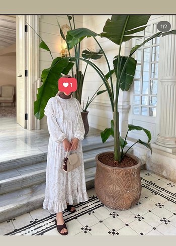 Dantel Detaylı Beyaz Uzun Bohem Elbise - Görsel 2