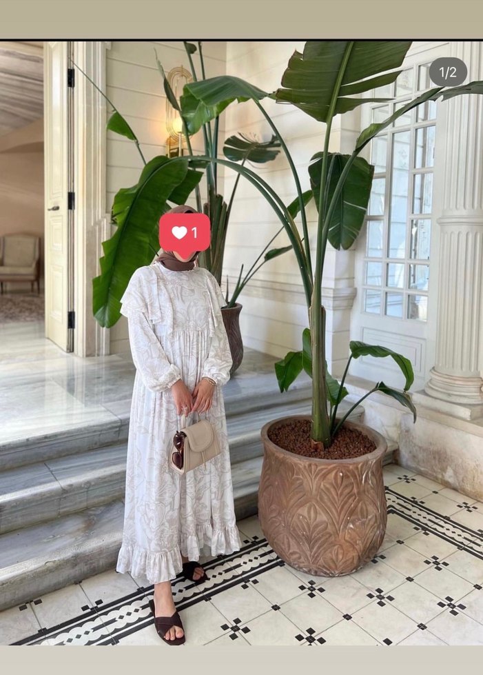 Dantel Detaylı Beyaz Uzun Bohem Elbise - Görsel 2