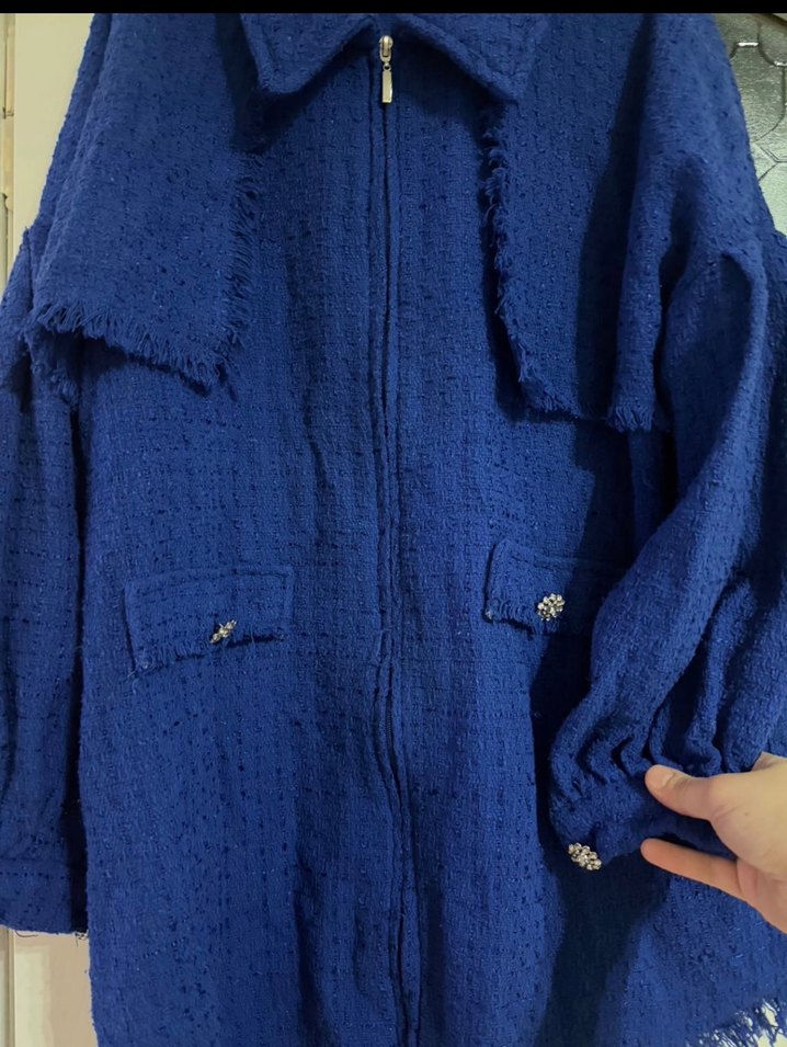 Mavi Düğmeli  Kadın Ceket - Görsel 2