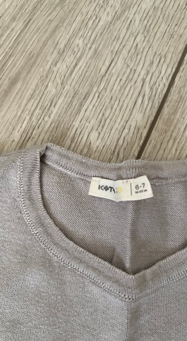 Lila Uzun Kollu Triko Sweatshirt - Görsel 2