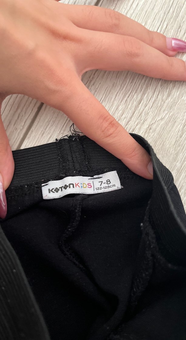 Siyah Elastik Bel Kız Pantolonu - Görsel 2