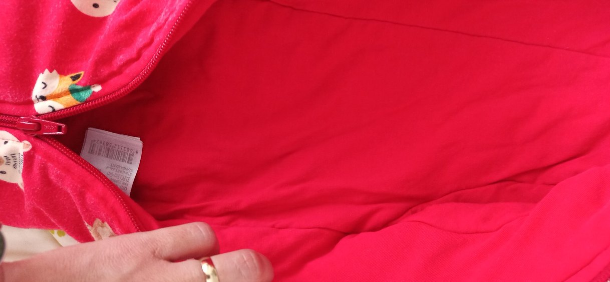 Kız Bebek Kırmızı Kürklü Desenli Tulumu - Görsel 4