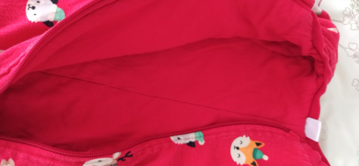 Kız Bebek Kırmızı Kürklü Desenli Tulumu - Görsel 3