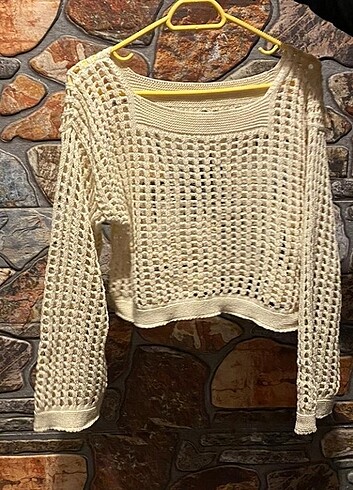 Delikli Triko Crop