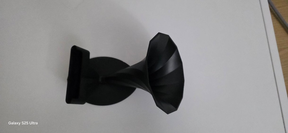 Siyah Telefon Tutucu Stand, megafonlu - Görsel 2