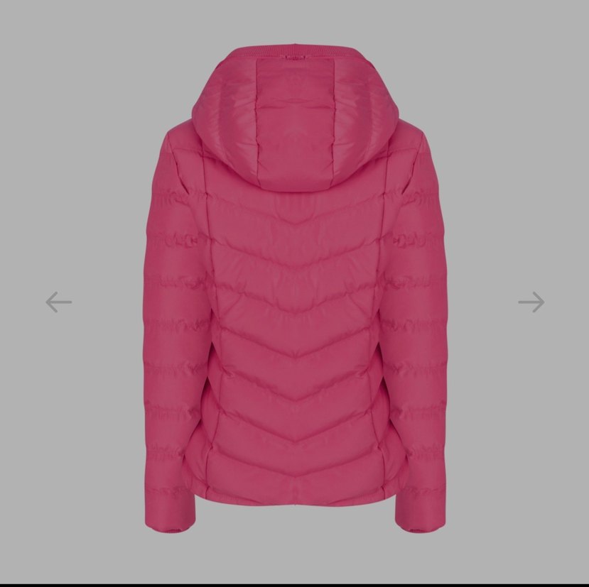 Mudo Pembe Kadın Kapüşonlu, şişme Mont - Görsel 2