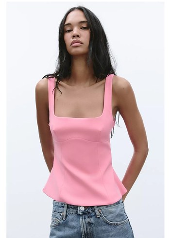 s Beden Pembe Fiyonklu Zara Bluz