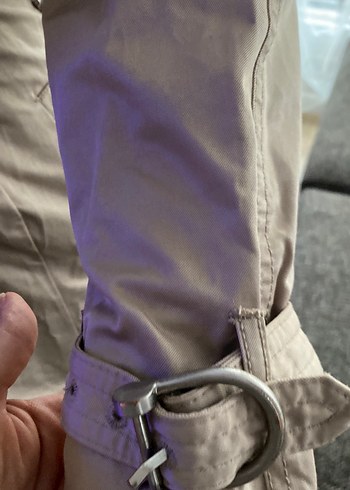 Parlak  İri Düğmeli Midi Kadın Trençkot - Görsel 10