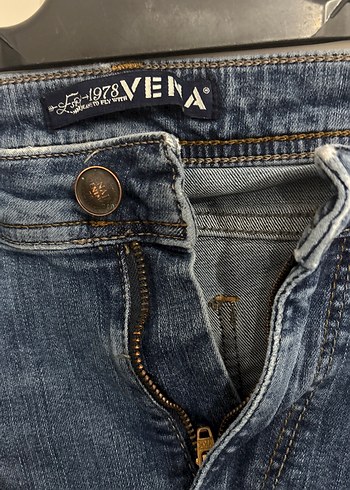 Vena Kadın Mavi Denim Kemerli Skinny Jean