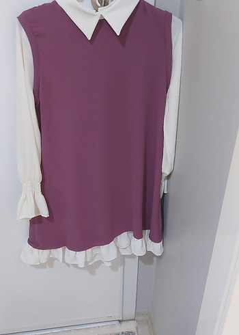 Bordo Salaş Midi Kadın Tunik - Görsel 2