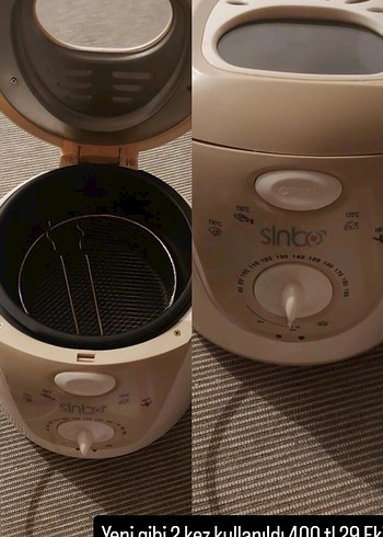 Sinbo Beyaz Mini Fritöz 400W