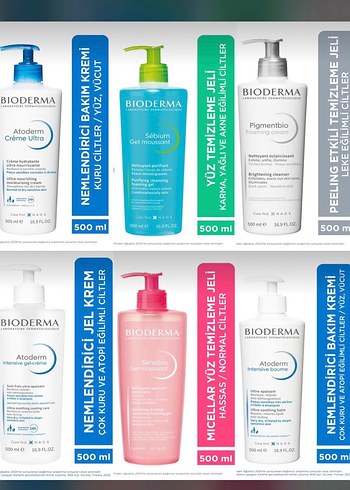 Bioderma 500 ml Yüz Temizleme Ürünleri