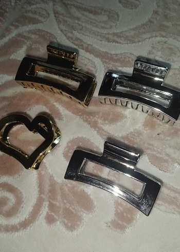 Parlak Metal Tokalar - Altın ve Gümüş - Görsel 2