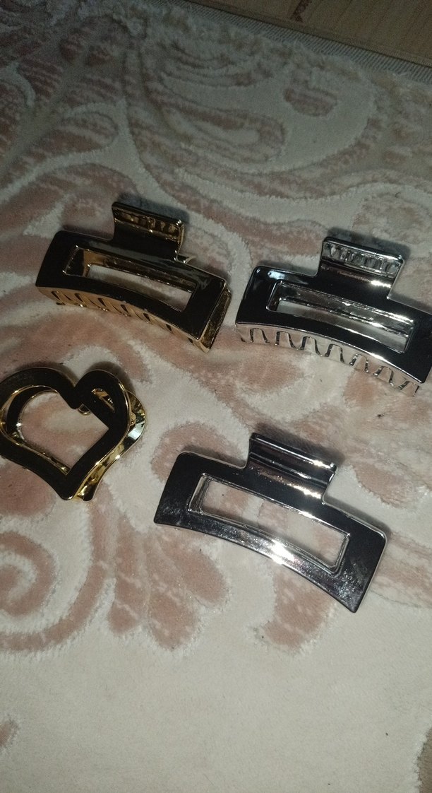 Parlak Metal Tokalar - Altın ve Gümüş - Görsel 2