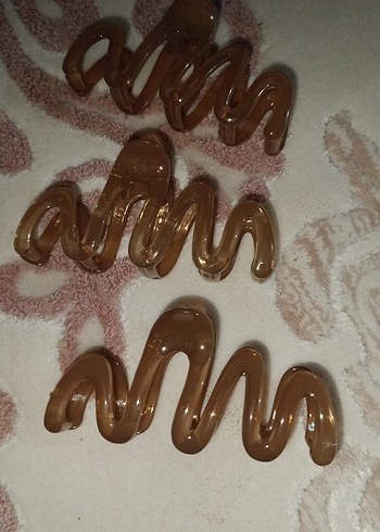 Vintage Kahverengi Dalgalı Toka Seti - Görsel 2