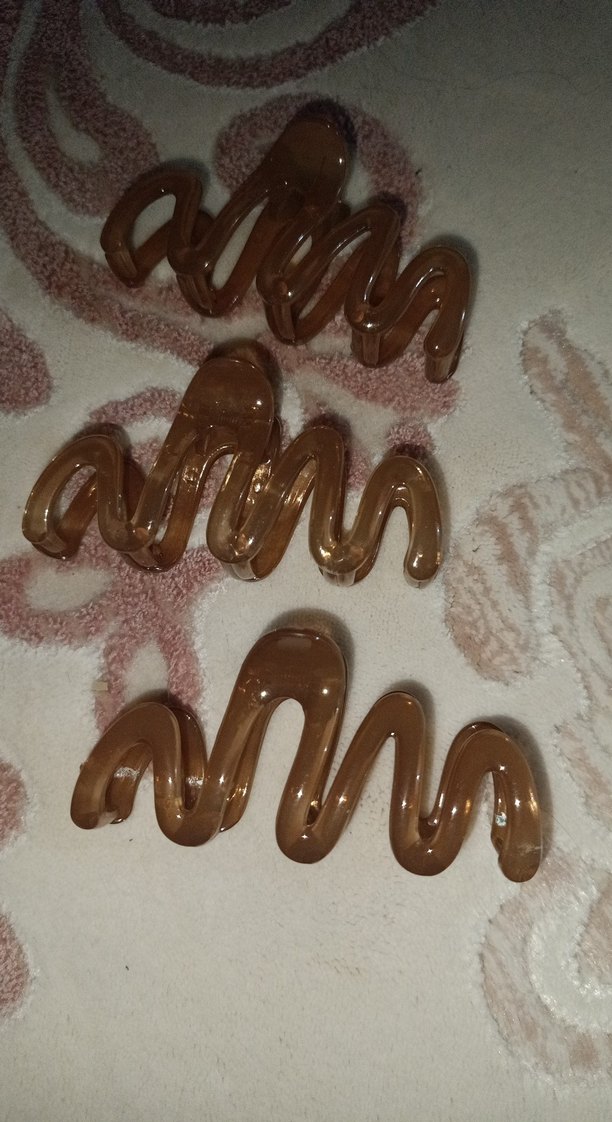 Vintage Kahverengi Dalgalı Toka Seti - Görsel 2