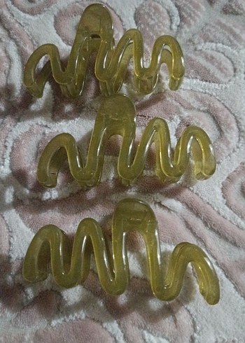 Parlak Haki Kadın Saç Tokası Seti - Görsel 2