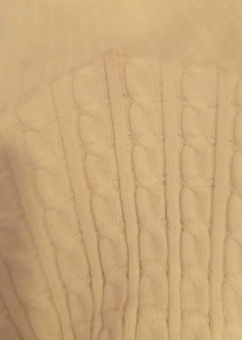 Kadın Beyaz Örgü Triko Bluz - Görsel 2