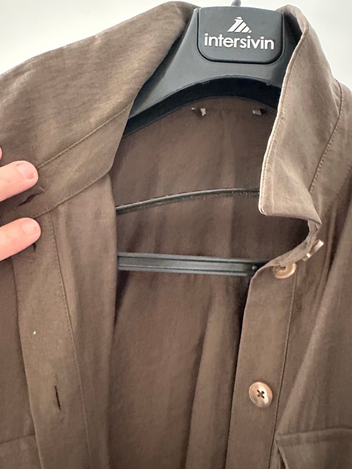 Bej Uzun Kollu Keten Kadın Tulum - Görsel 3