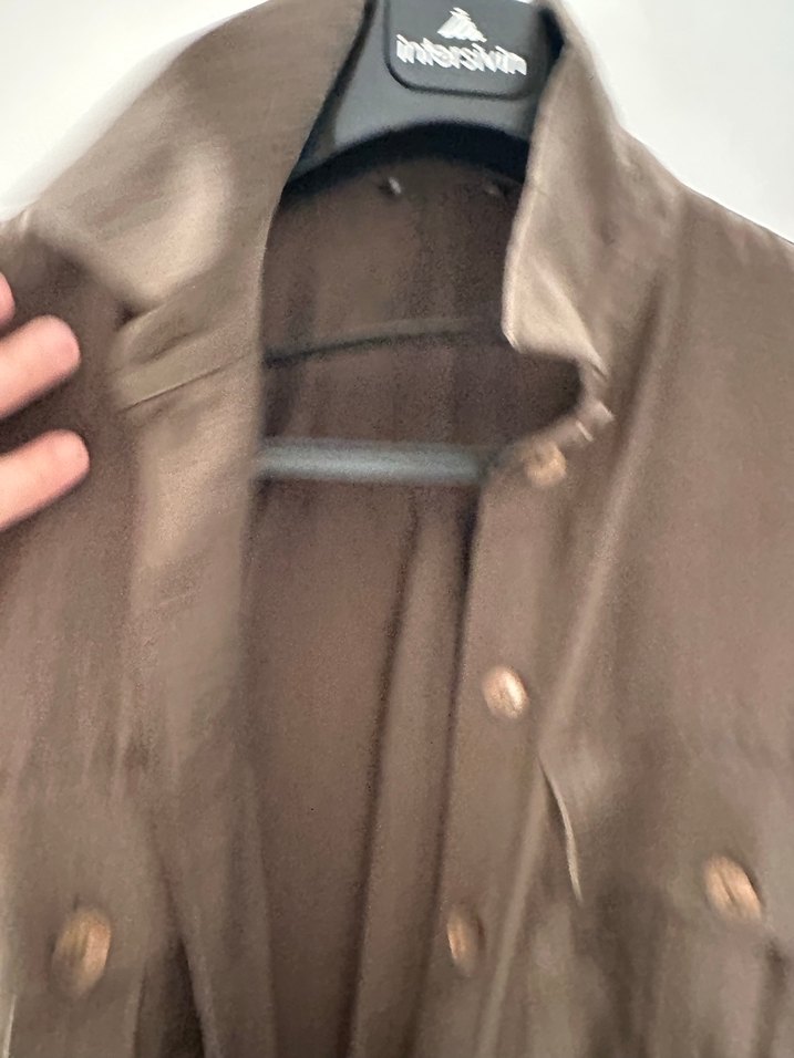 Bej Uzun Kollu Keten Kadın Tulum - Görsel 4