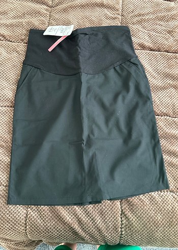 Siyah Midi Hamile Eteği - Görsel 2