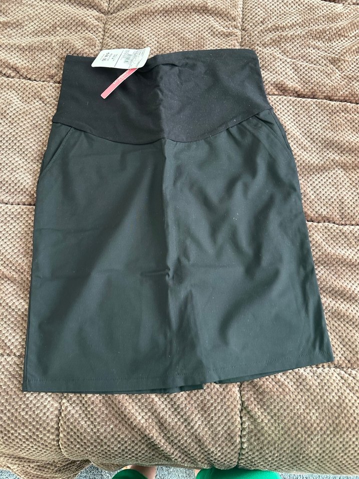 Siyah Midi Hamile Eteği - Görsel 2