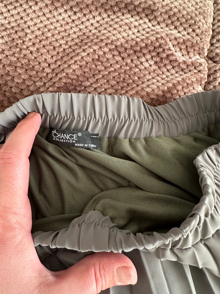 Beli Lastikli Piliseli Hamile Midi Etek - Görsel 2