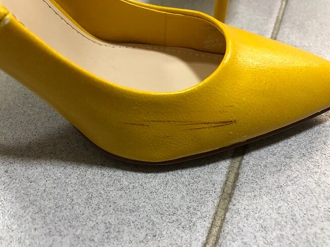 36 Beden sarı Renk zara topuklu ayakkabı