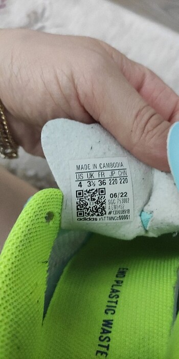 36 Beden turkuaz Renk Orijinal Adidas krampon