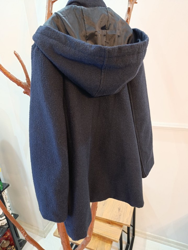 Lacivert Kapüşonlu Erkek Çocuk Kaban - Görsel 5