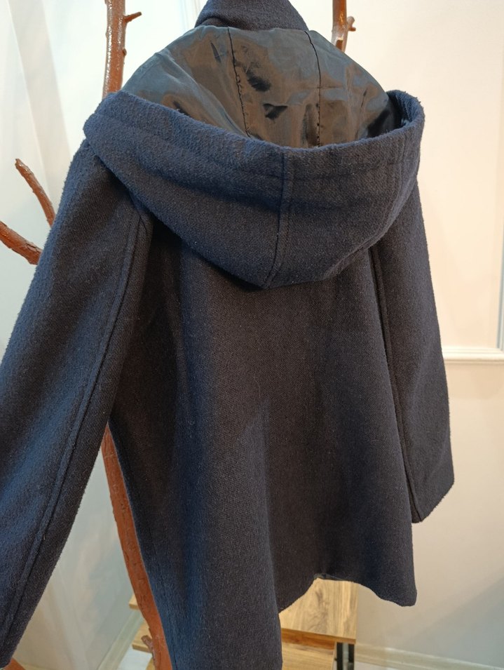 Lacivert Kapüşonlu Erkek Çocuk Kaban - Görsel 4