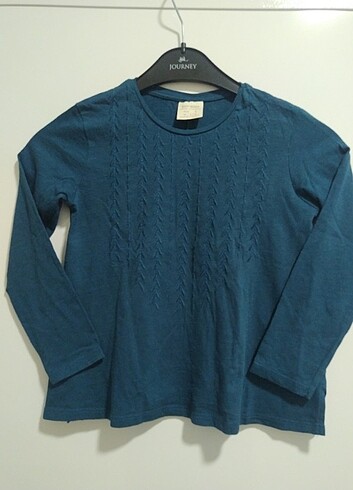6 Yaş Beden mavi Renk Orjinal Zara Kız Çocuk Tişört 