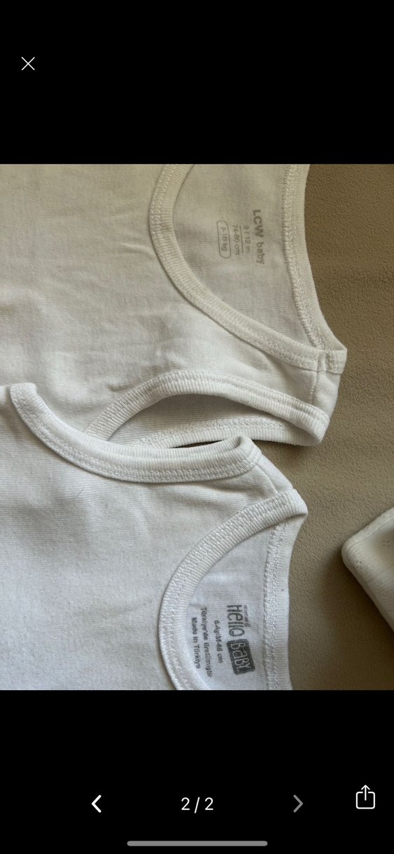 Beyaz Erkek Bebek Atlet Çıtçıtlı - Görsel 2