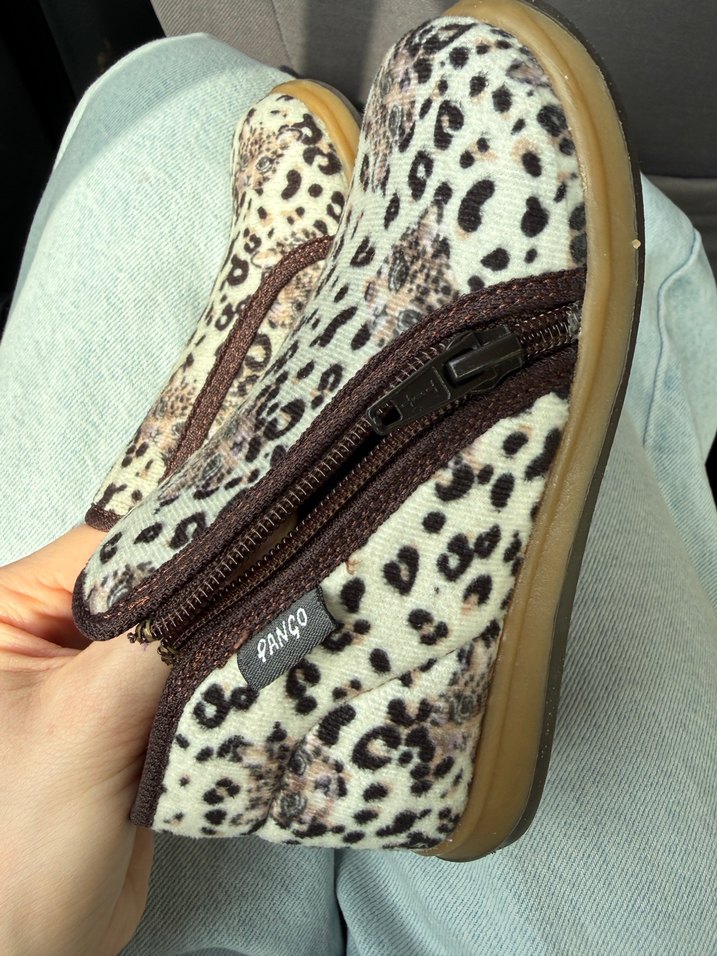 Kız Çocuk Leopar Desenli Sıcak Ev Terliği - Görsel 2