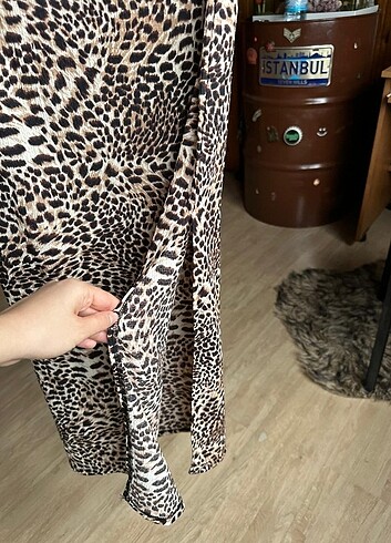 Koton leopar desenli midi etek