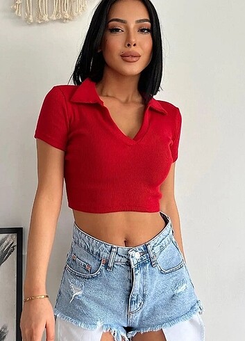 Diğer Polo Yaka Crop