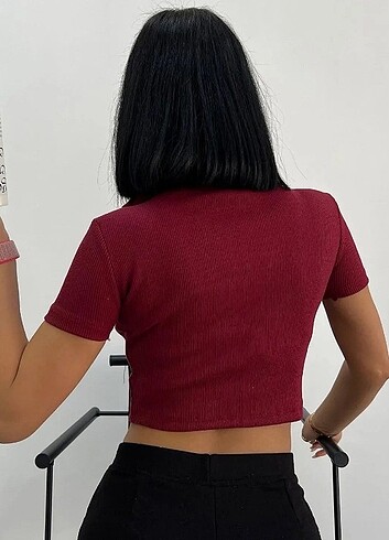 l Beden Polo yaka crop
