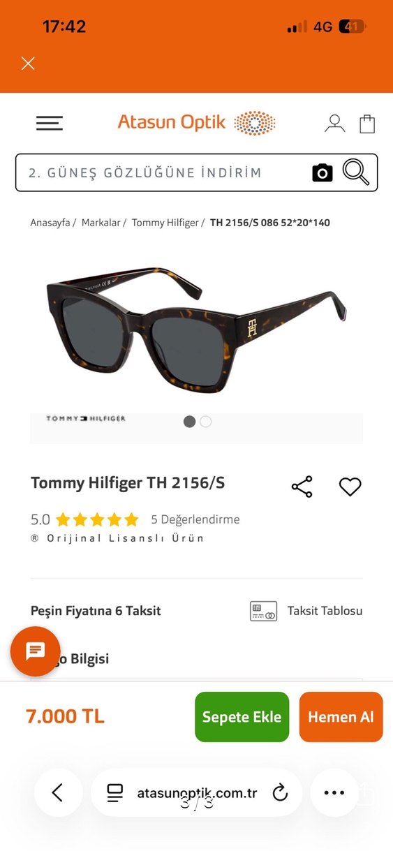 TOMMY HİLFİGER LEOPAR Kadın Güneş Gözlüğü - Görsel 3