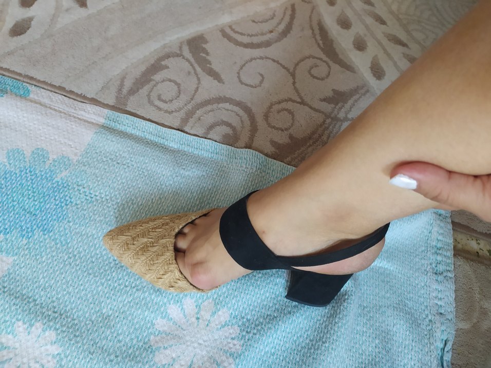 Bej Kadın Hasır Espadril Topuklu Ayakkabı - Görsel 3