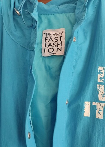 Mavi Uzun Sokak Stili Kadın Yağmurluk - Görsel 5