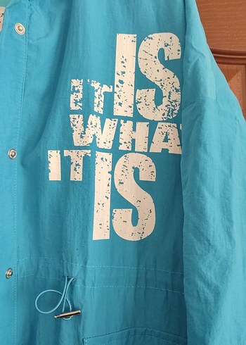 Mavi Uzun Sokak Stili Kadın Yağmurluk - Görsel 4