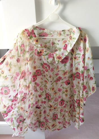 American Vintage Pembe Desenli Bohem Kadın Bluz