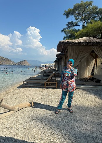 Diğer Uzun Mor Kadın Abiye Elbise