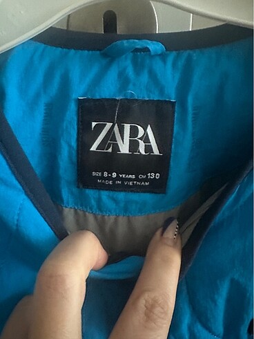 8 Yaş Beden mavi Renk Zara Mevsimlik mont
