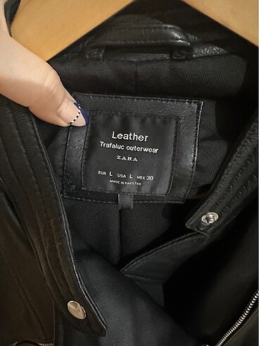 Zara Zara Suni Deri Biker Ceket