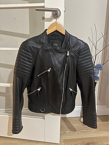 Zara Suni Deri Biker Ceket