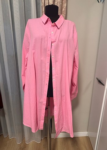 48 Beden LC Waikiki Pembe Kadın Poplin Tunik